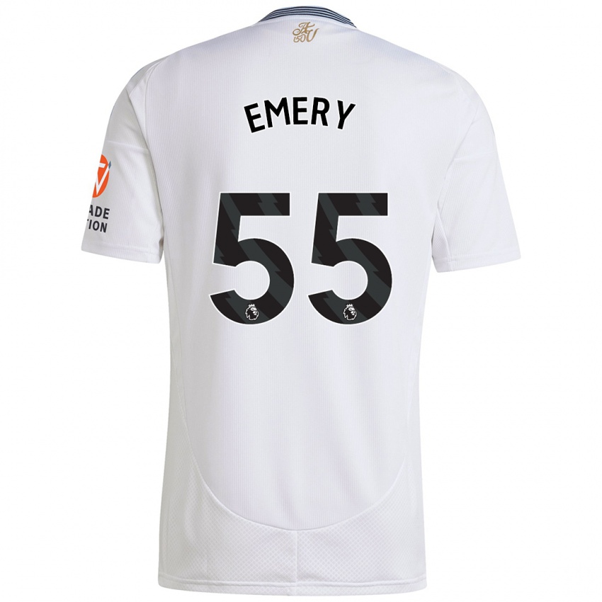 Dětské Lander Emery #55 Bílý Daleko Hráčské Dresy 2024/25 Dres