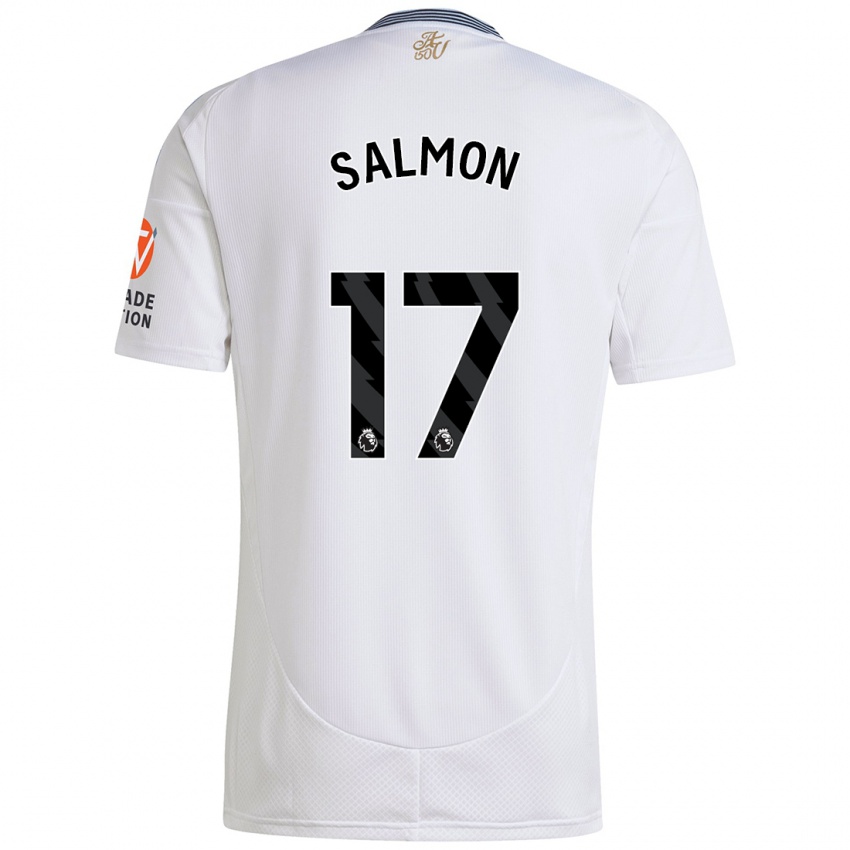 Dětské Ebony Salmon #17 Bílý Daleko Hráčské Dresy 2024/25 Dres