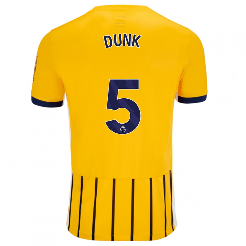 Dětské Lewis Dunk #5 Zlaté Modré Proužky Daleko Hráčské Dresy 2024/25 Dres