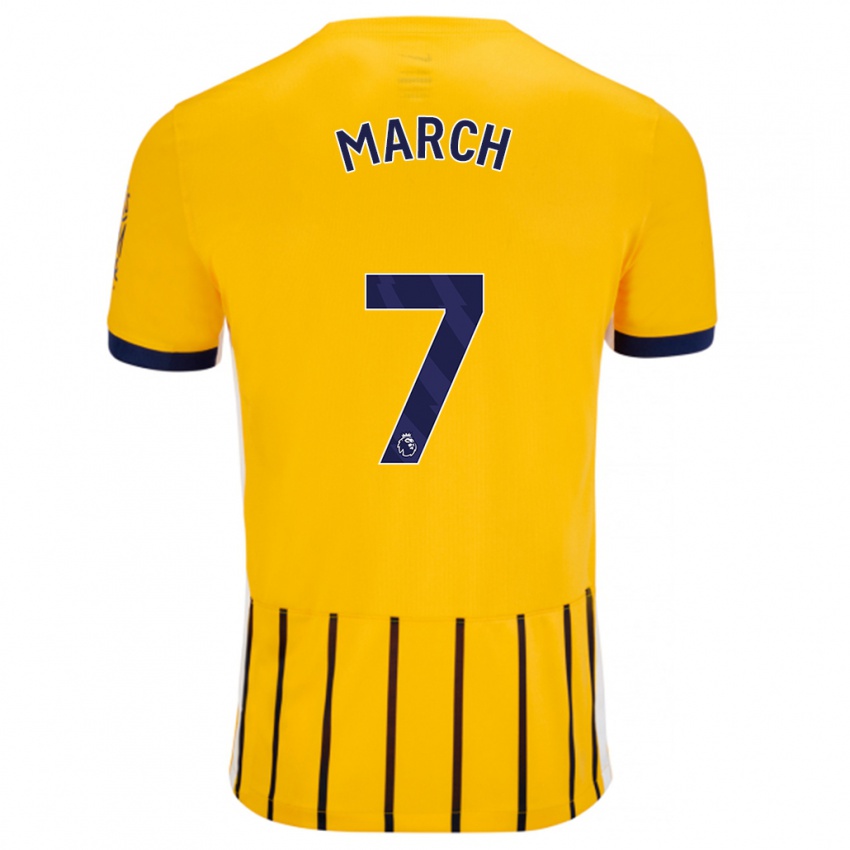 Dětské Solly March #7 Zlaté Modré Proužky Daleko Hráčské Dresy 2024/25 Dres