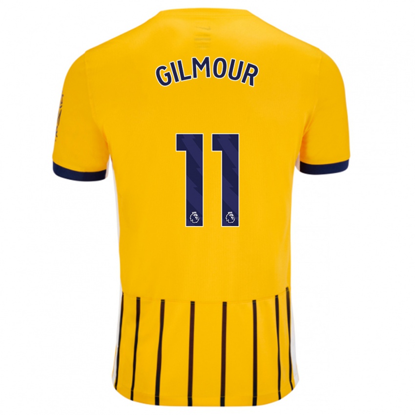 Dětské Billy Gilmour #11 Zlaté Modré Proužky Daleko Hráčské Dresy 2024/25 Dres