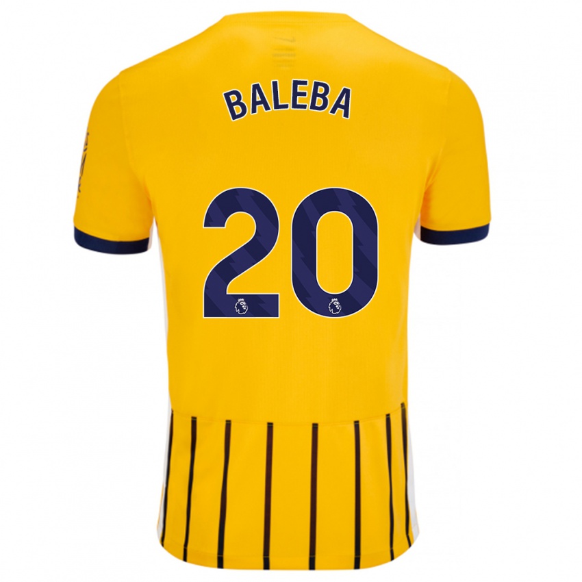 Dětské Carlos Baleba #20 Zlaté Modré Proužky Daleko Hráčské Dresy 2024/25 Dres