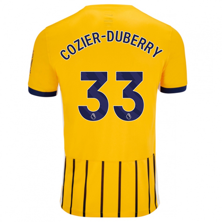 Dětské Amario Cozier-Duberry #33 Zlaté Modré Proužky Daleko Hráčské Dresy 2024/25 Dres