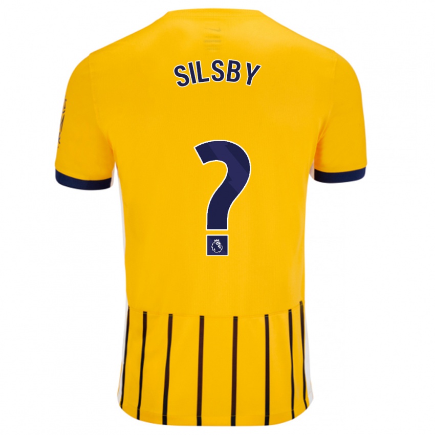 Dětské Tyler Silsby #0 Zlaté Modré Proužky Daleko Hráčské Dresy 2024/25 Dres