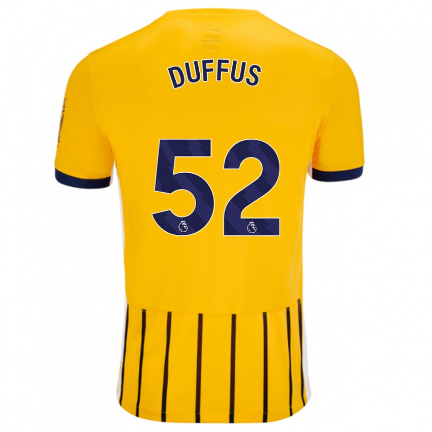 Dětské Josh Duffus #52 Zlaté Modré Proužky Daleko Hráčské Dresy 2024/25 Dres