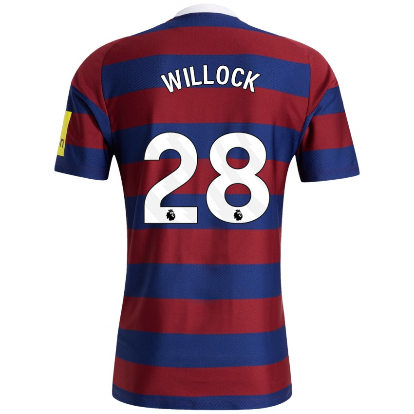 Dětské Joe Willock #28 Vínová Tmavě Modrá Daleko Hráčské Dresy 2024/25 Dres