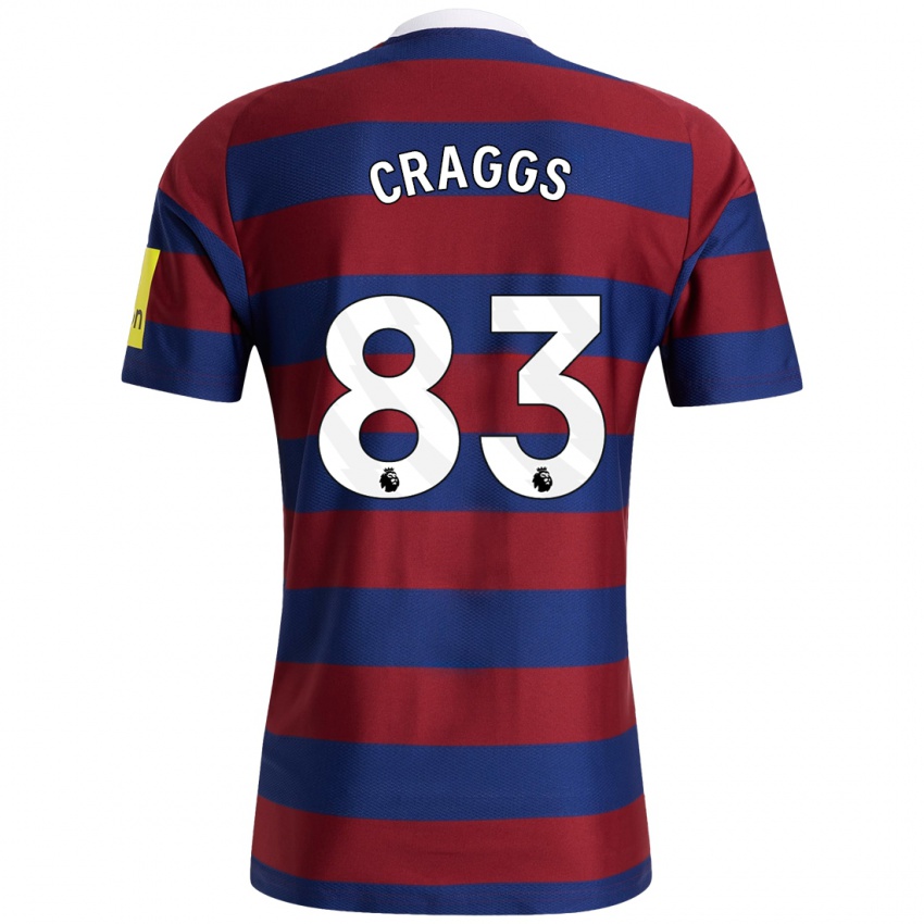 Dětské Luke Craggs #83 Vínová Tmavě Modrá Daleko Hráčské Dresy 2024/25 Dres