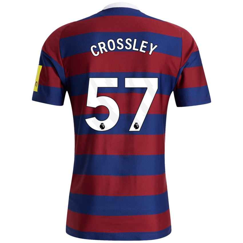 Dětské Kyle Crossley #57 Vínová Tmavě Modrá Daleko Hráčské Dresy 2024/25 Dres