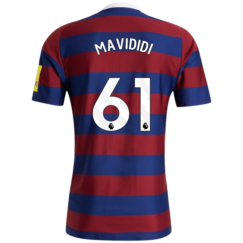 Dětské Shaun Mavididi #61 Vínová Tmavě Modrá Daleko Hráčské Dresy 2024/25 Dres