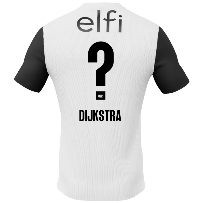 Dětské Elijah Dijkstra #0 Bílá Černá Daleko Hráčské Dresy 2024/25 Dres