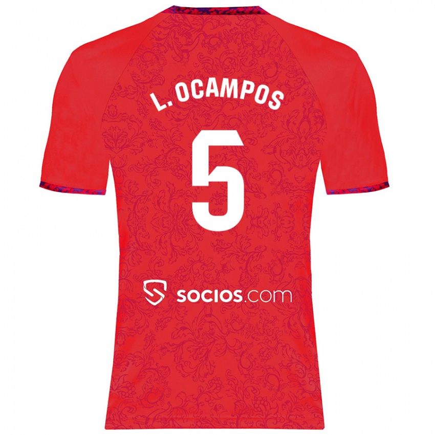 Dětské Lucas Ocampos #5 Červený Daleko Hráčské Dresy 2024/25 Dres