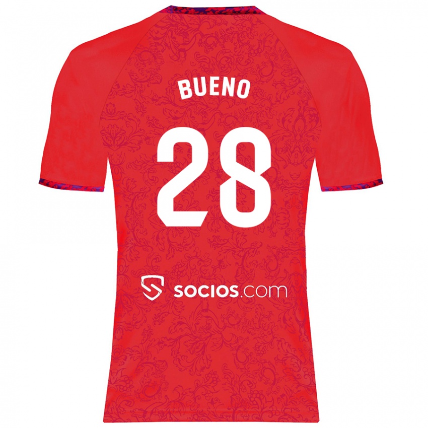 Dětské Manu Bueno #28 Červený Daleko Hráčské Dresy 2024/25 Dres