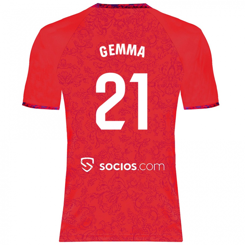 Dětské Gemma Gili Giner #21 Červený Daleko Hráčské Dresy 2024/25 Dres