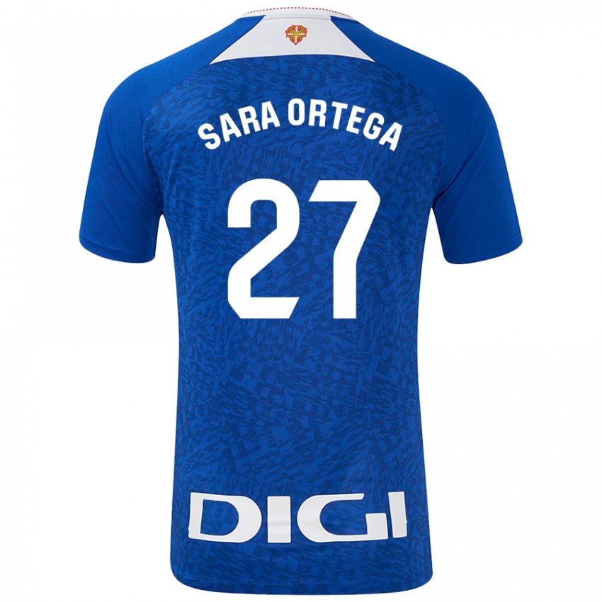 Dětské Sara Ortega Ruiz #27 Královská Modř Daleko Hráčské Dresy 2024/25 Dres