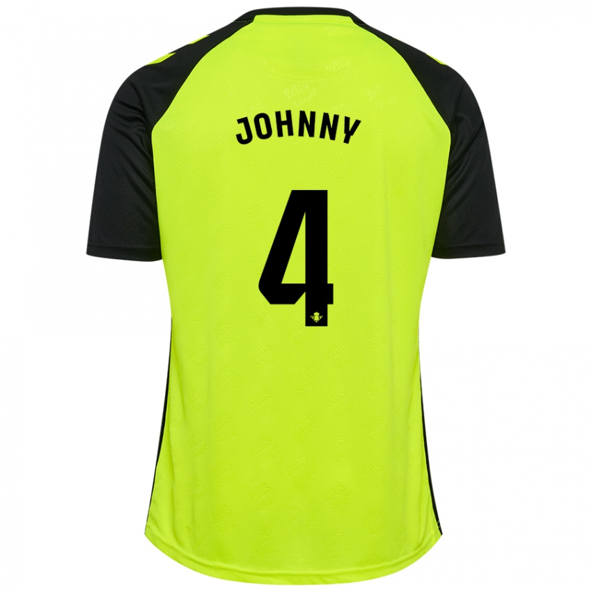 Dětské Johnny Cardoso #4 Fluorescenční Žlutá Černá Daleko Hráčské Dresy 2024/25 Dres