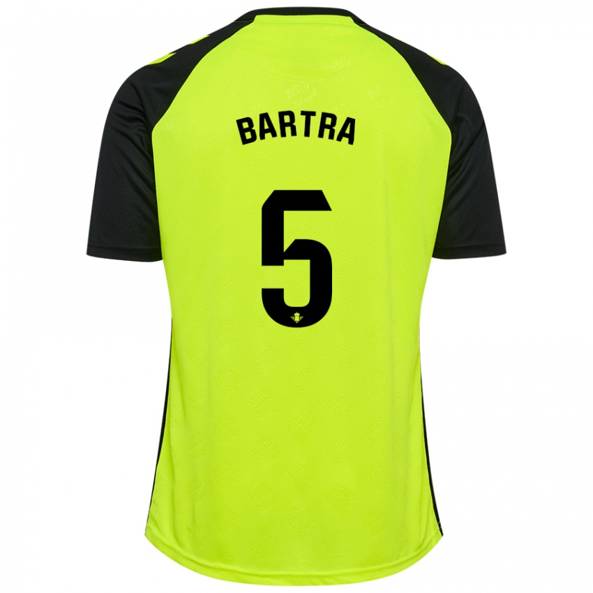 Dětské Marc Bartra #5 Fluorescenční Žlutá Černá Daleko Hráčské Dresy 2024/25 Dres