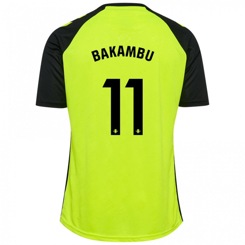 Dětské Cedric Bakambu #11 Fluorescenční Žlutá Černá Daleko Hráčské Dresy 2024/25 Dres