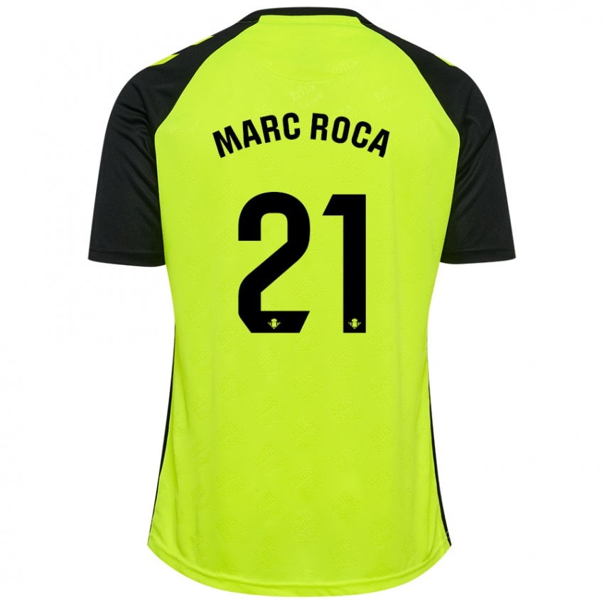 Dětské Marc Roca #21 Fluorescenční Žlutá Černá Daleko Hráčské Dresy 2024/25 Dres