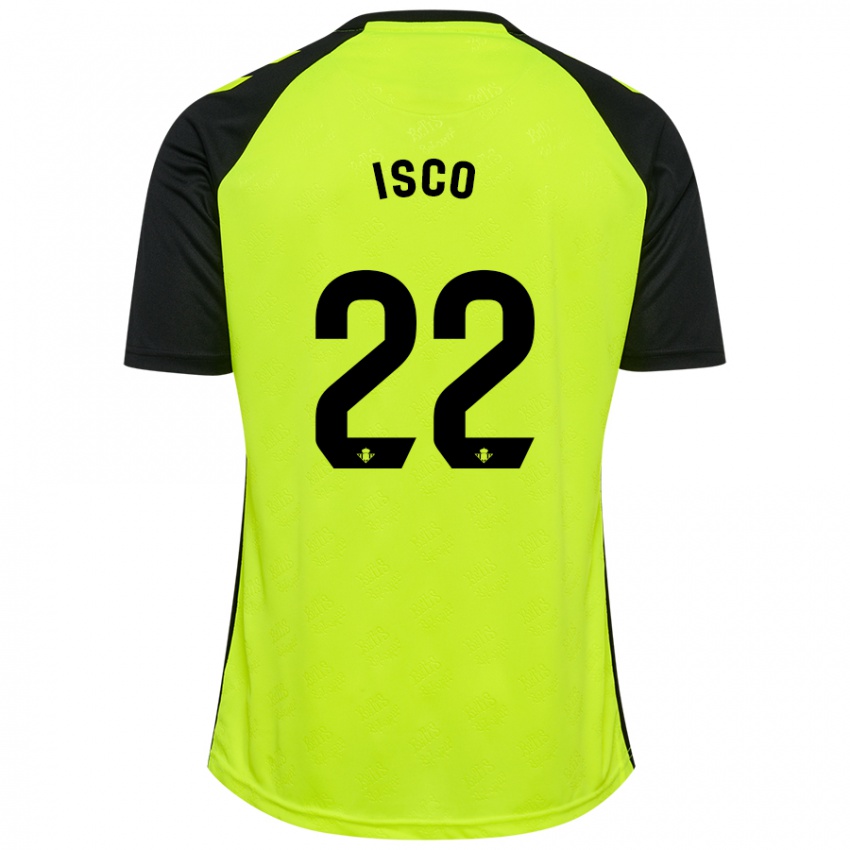 Dětské Isco #22 Fluorescenční Žlutá Černá Daleko Hráčské Dresy 2024/25 Dres