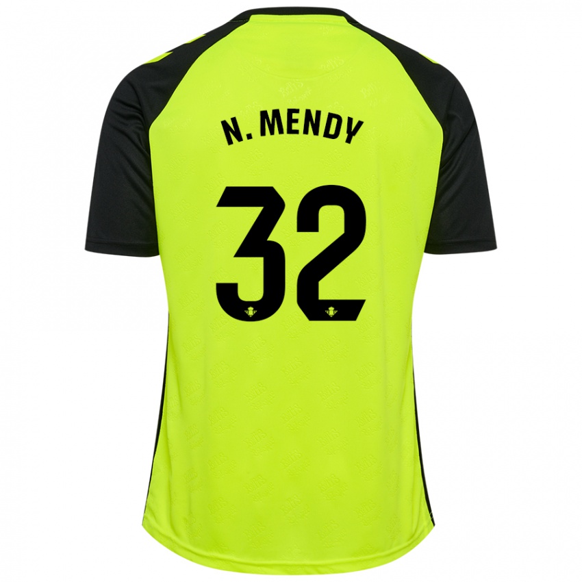 Dětské Nobel Mendy #32 Fluorescenční Žlutá Černá Daleko Hráčské Dresy 2024/25 Dres