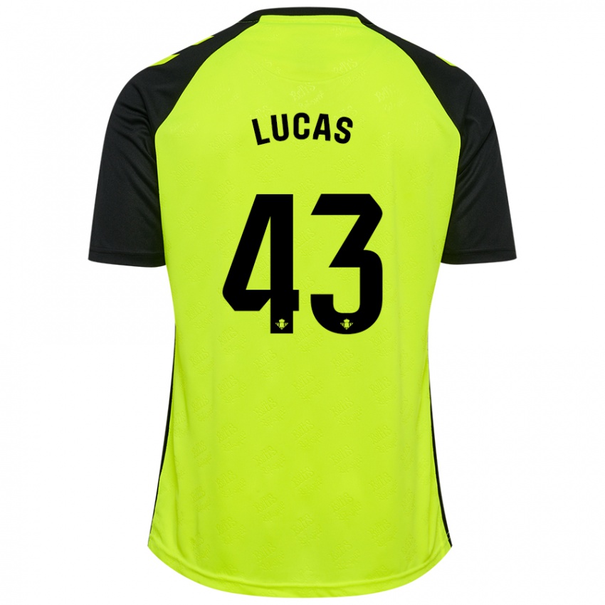 Dětské Lucas Alcázar #43 Fluorescenční Žlutá Černá Daleko Hráčské Dresy 2024/25 Dres