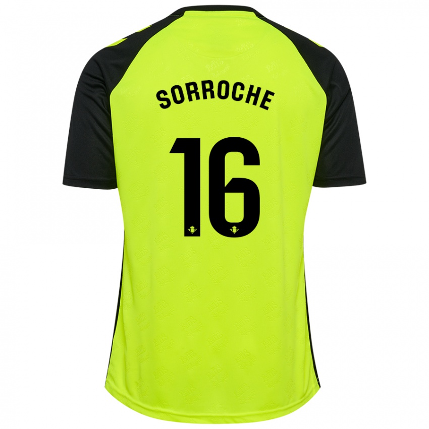 Dětské Ginés Sorroche #16 Fluorescenční Žlutá Černá Daleko Hráčské Dresy 2024/25 Dres