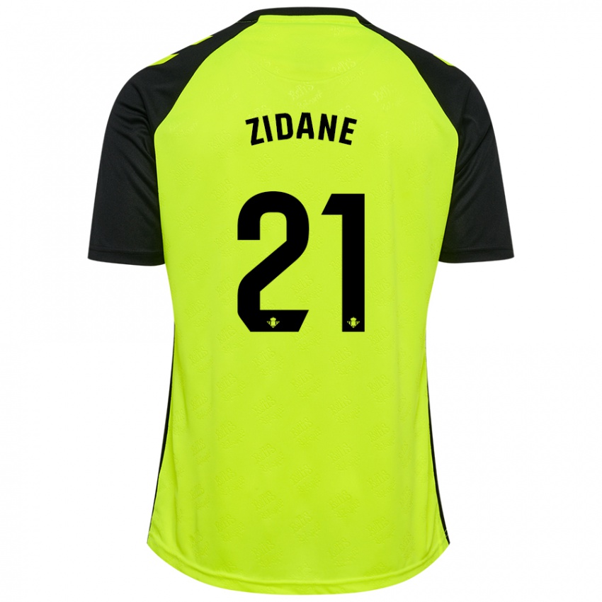 Dětské Elyaz Zidane #21 Fluorescenční Žlutá Černá Daleko Hráčské Dresy 2024/25 Dres