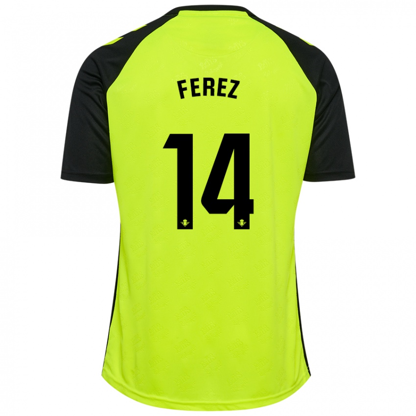 Dětské Carolina Férez #14 Fluorescenční Žlutá Černá Daleko Hráčské Dresy 2024/25 Dres