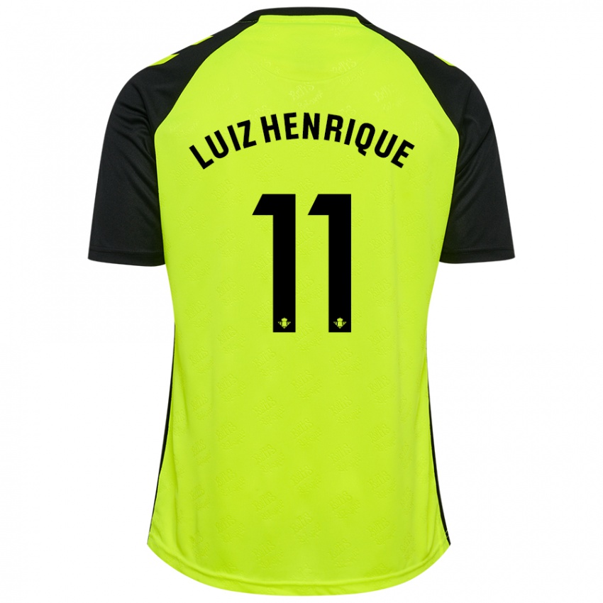 Dětské Luiz Henrique #11 Fluorescenční Žlutá Černá Daleko Hráčské Dresy 2024/25 Dres