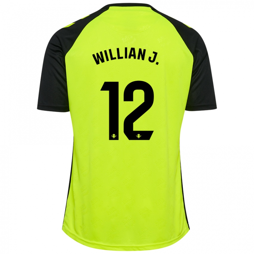 Dětské Willian José #12 Fluorescenční Žlutá Černá Daleko Hráčské Dresy 2024/25 Dres