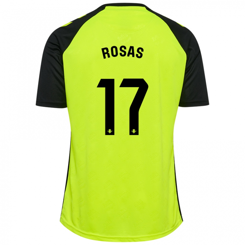 Dětské Berto Rosas #17 Fluorescenční Žlutá Černá Daleko Hráčské Dresy 2024/25 Dres