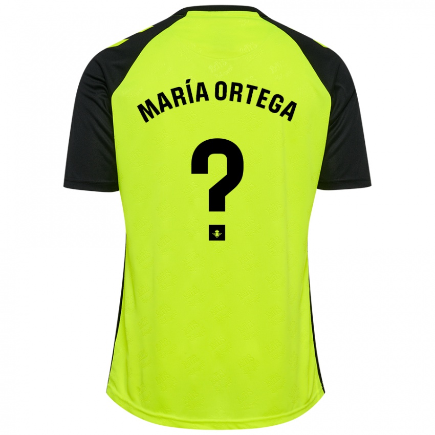 Dětské José María Ortega #0 Fluorescenční Žlutá Černá Daleko Hráčské Dresy 2024/25 Dres