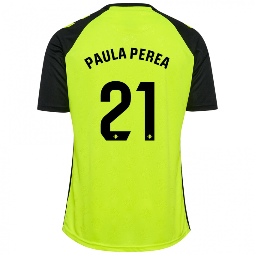 Dětské Paula Perea Ramírez #21 Fluorescenční Žlutá Černá Daleko Hráčské Dresy 2024/25 Dres