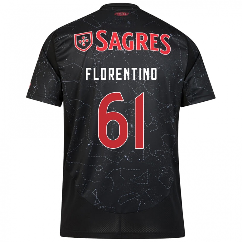 Dětské Florentino #61 Černá Červená Daleko Hráčské Dresy 2024/25 Dres