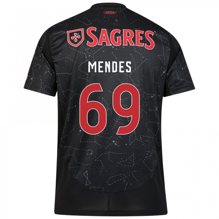 Dětské Vladimir Mendes #69 Černá Červená Daleko Hráčské Dresy 2024/25 Dres