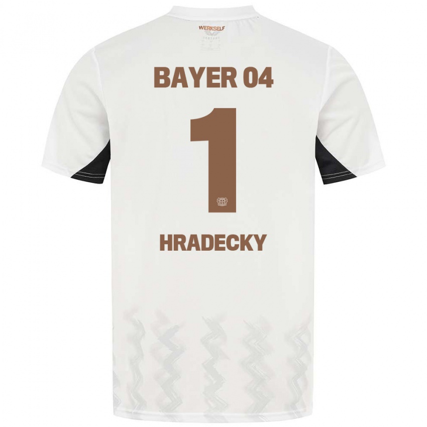 Dětské Lukas Hradecky #1 Bílá Černá Daleko Hráčské Dresy 2024/25 Dres