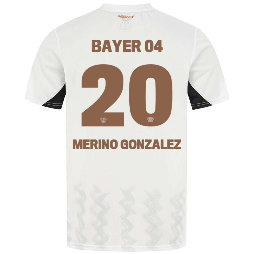 Dětské Estrella Merino Gonzalez #20 Bílá Černá Daleko Hráčské Dresy 2024/25 Dres