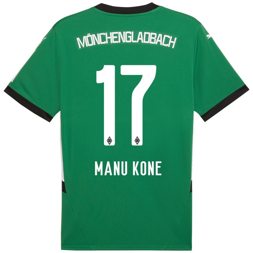 Dětské Manu Koné #17 Zelená Bílá Daleko Hráčské Dresy 2024/25 Dres