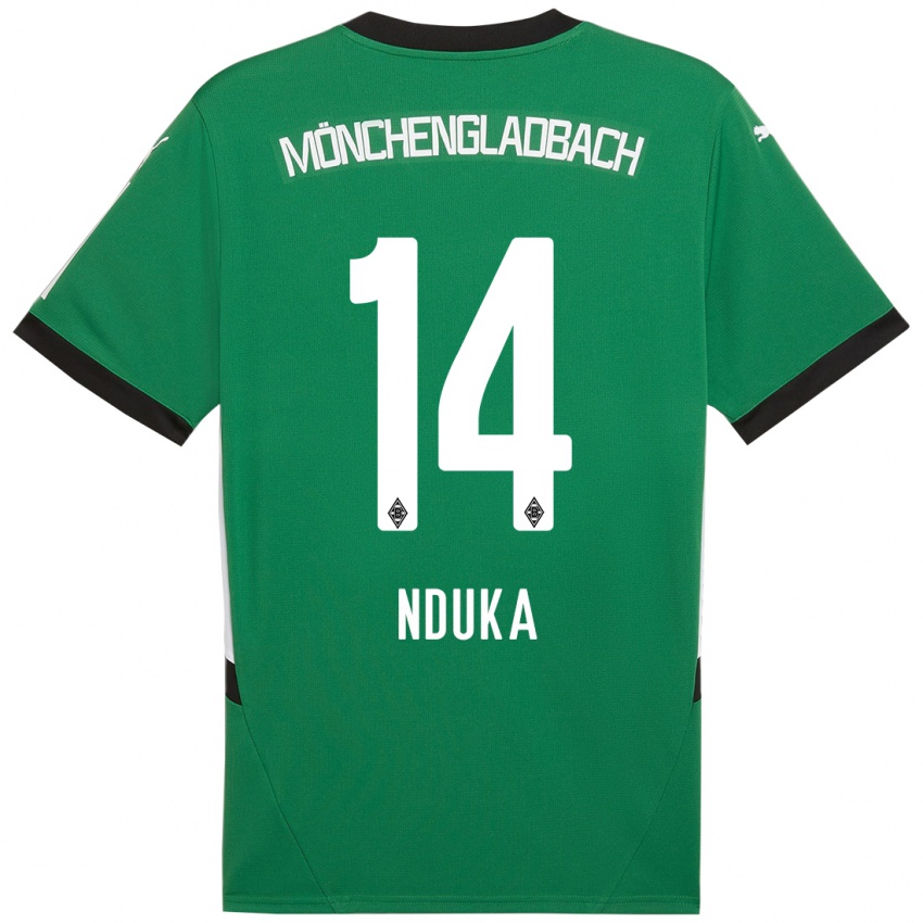 Dětské Michael Nduka #14 Zelená Bílá Daleko Hráčské Dresy 2024/25 Dres