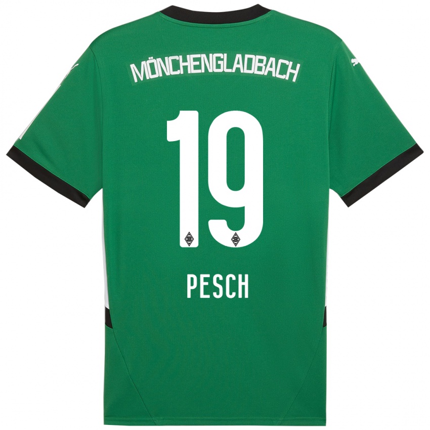 Dětské Noah Pesch #19 Zelená Bílá Daleko Hráčské Dresy 2024/25 Dres