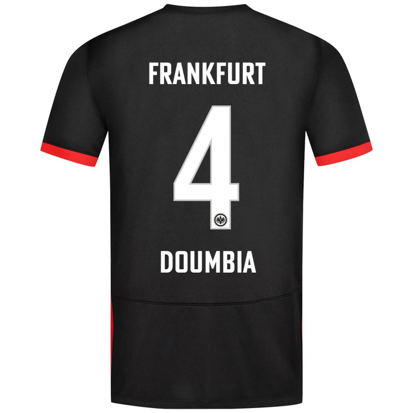 Dětské Fousseny Doumbia #4 Černý Daleko Hráčské Dresy 2024/25 Dres