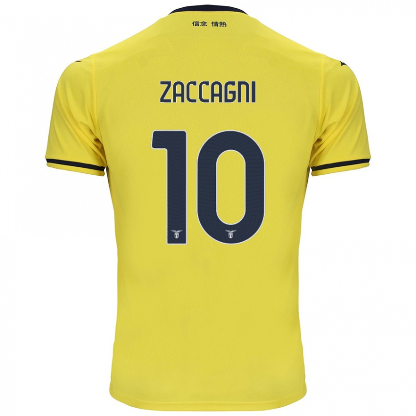 Dětské Mattia Zaccagni #10 Žluť Daleko Hráčské Dresy 2024/25 Dres