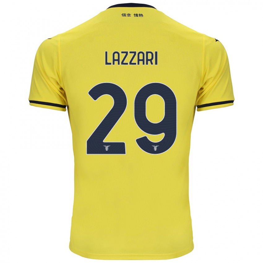 Dětské Manuel Lazzari #29 Žluť Daleko Hráčské Dresy 2024/25 Dres