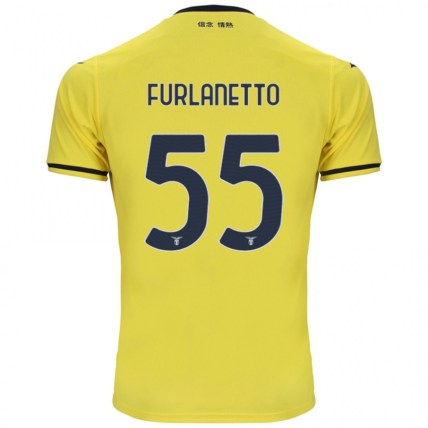 Dětské Alessio Furlanetto #55 Žluť Daleko Hráčské Dresy 2024/25 Dres