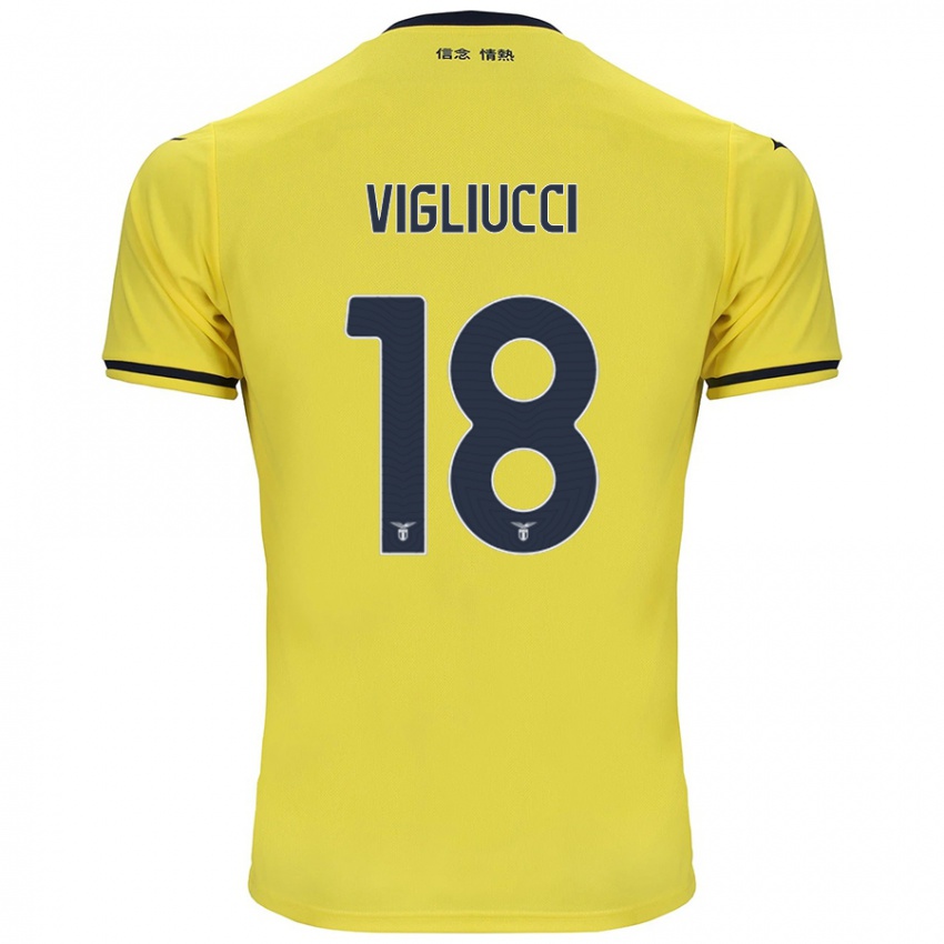 Dětské Chiara Vigliucci #18 Žluť Daleko Hráčské Dresy 2024/25 Dres