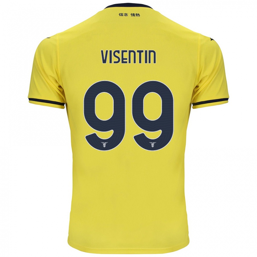 Dětské Noemi Visentin #99 Žluť Daleko Hráčské Dresy 2024/25 Dres