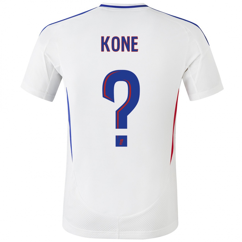 Pánské Youssouf Kone #0 Bílá Modrá Domů Hráčské Dresy 2024/25 Dres