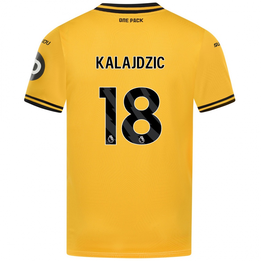 Pánské Sasa Kalajdzic #18 Žluť Domů Hráčské Dresy 2024/25 Dres