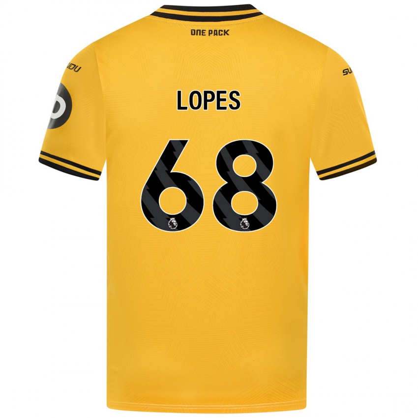 Pánské Leo Lopes #68 Žluť Domů Hráčské Dresy 2024/25 Dres