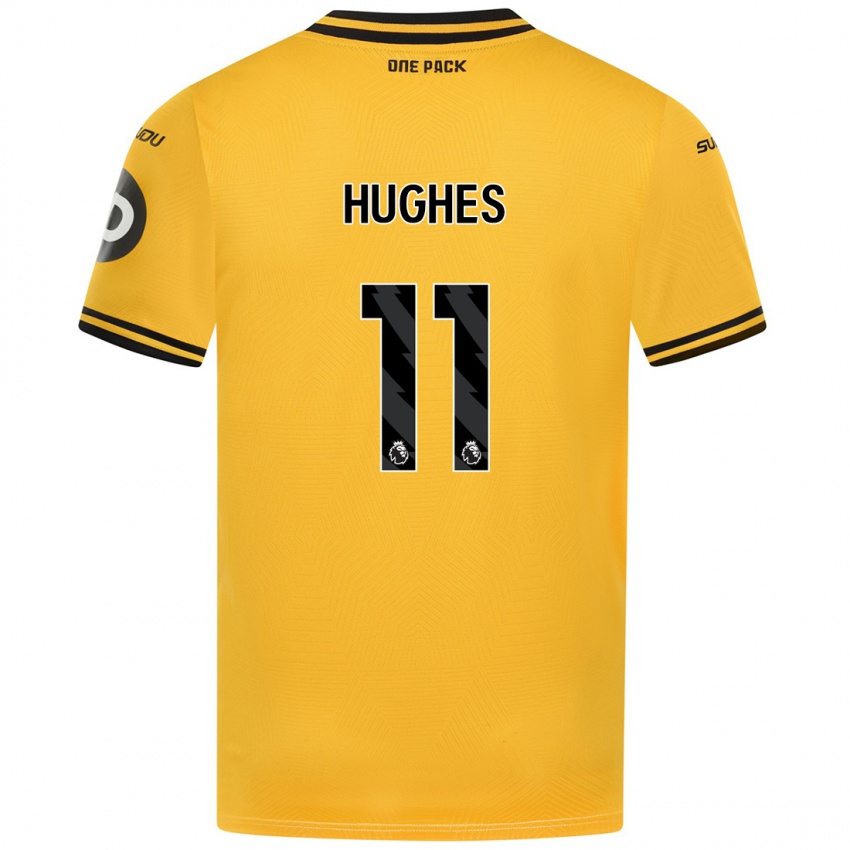 Pánské Amber Hughes #11 Žluť Domů Hráčské Dresy 2024/25 Dres